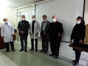 تقدیر و تجلیل از ایثارگران مقابله با کووید 19 در مرکز قلب شهید مدنی تبریز